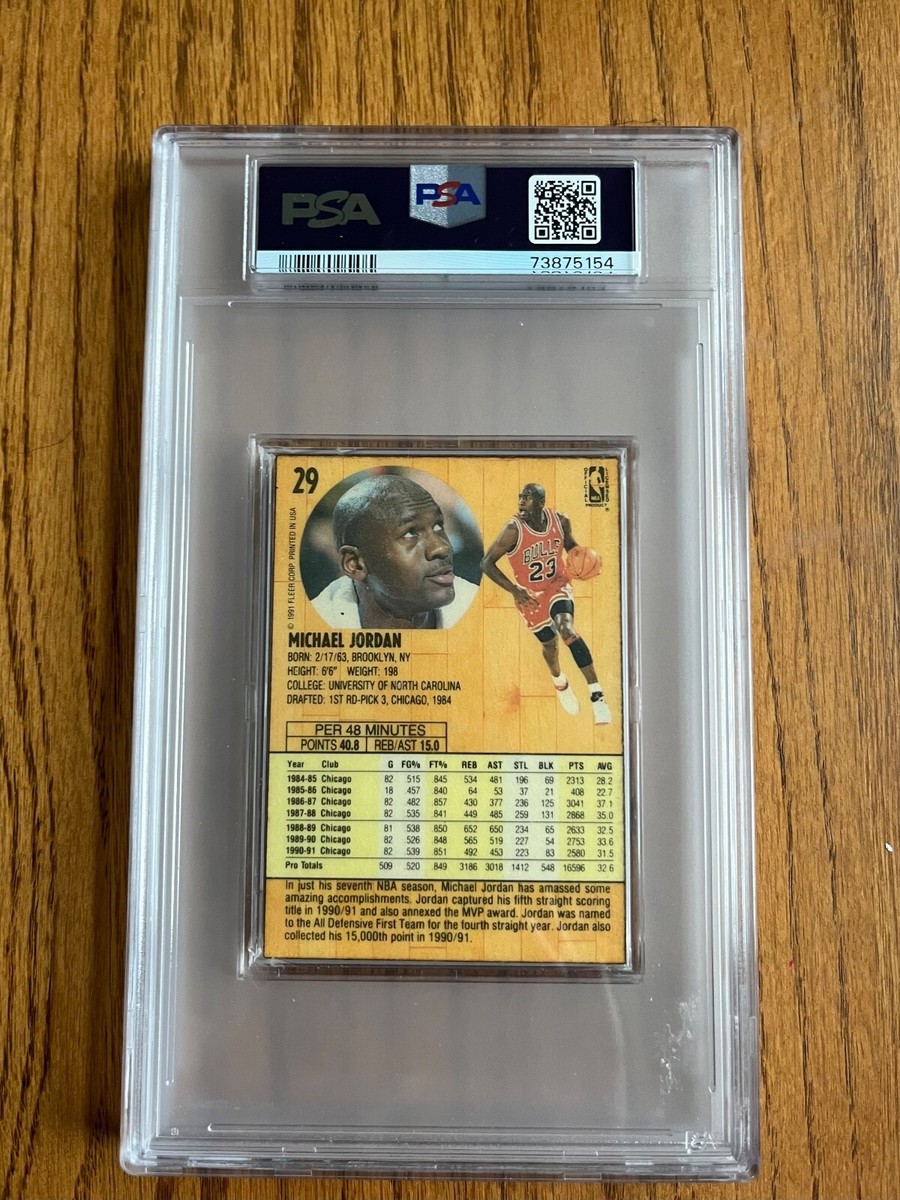 Michael Jordan 1991 Fleer #29 3-D Wrapper Redemption Acrylic Card