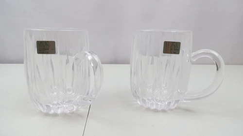 Mikasa cut crystal mug. SN101 park lane W.Germany. Set of two. EUC