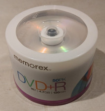 Memorex DVD R Recordable Blank DVD 50 Pack Spindle 16x 4.7GB 120 min Sealed New