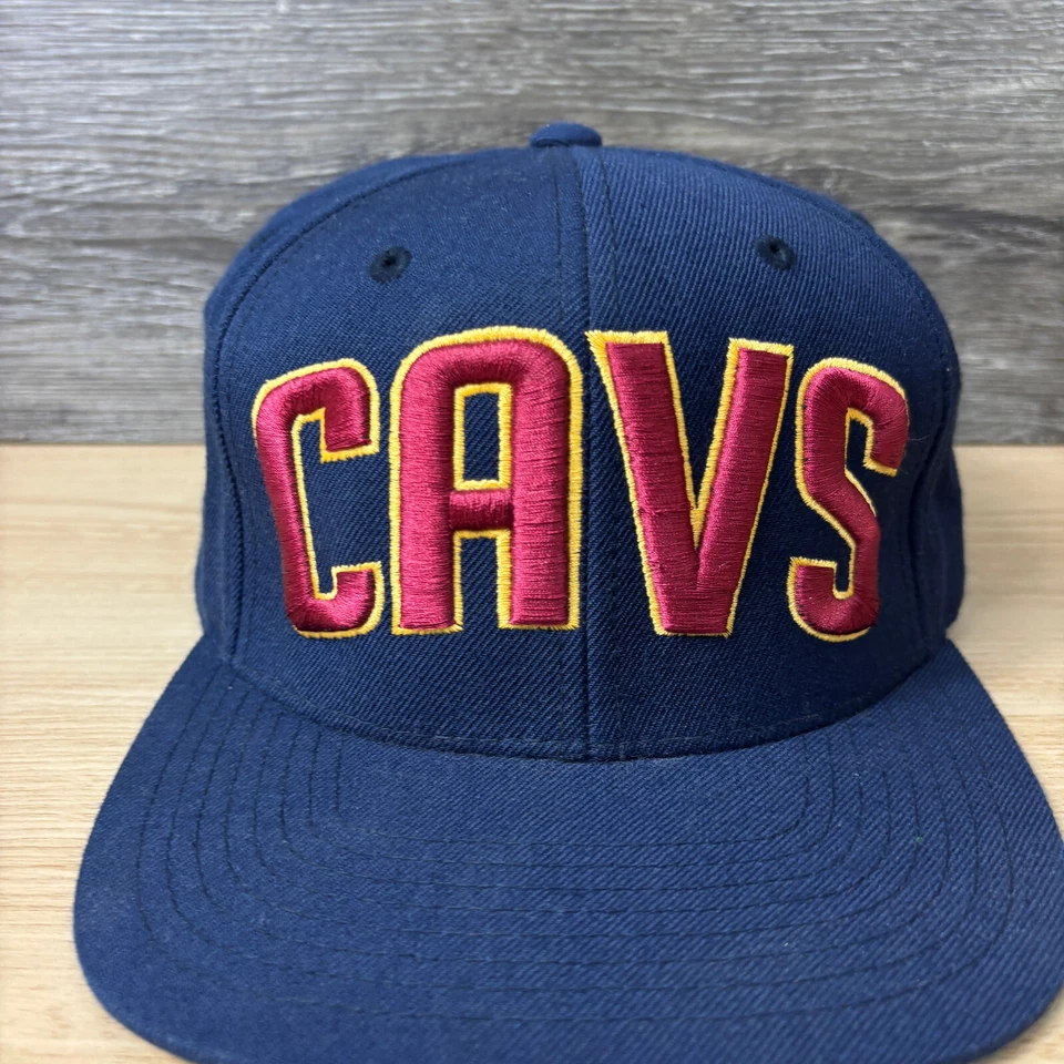 Vintage Cleveland Cavaliers Hat Snapback Blue NBA Basketball Wool Blend Starter - Image 3 of 4