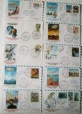 10 Zeppelin-Belege in Mappe (9x Italien, 1x USA) und gratis 1 VignettenBlock B