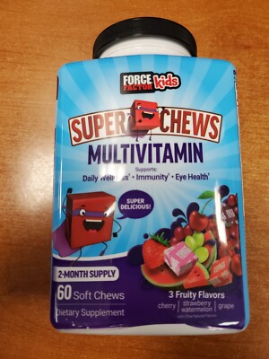 Force Factor Kids Multivitamin Super Chews 60 Count Exp. 1/26 E3C