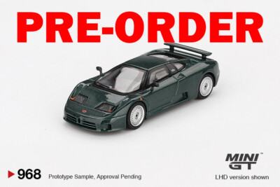 Mini GT #968 Bugatti EB110 GT Verde Scuro Diecast Model Car