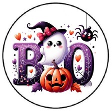 BOO GHOST PUMPKIN SPIDER HALLOWEEN ENVELOPE SEALS LABELS STICKERS PARTY FAVORS