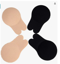 2 Pairs Self Adhesive Silicone Bra, Strapless Sticky Lift Up Nipple Cover A/B