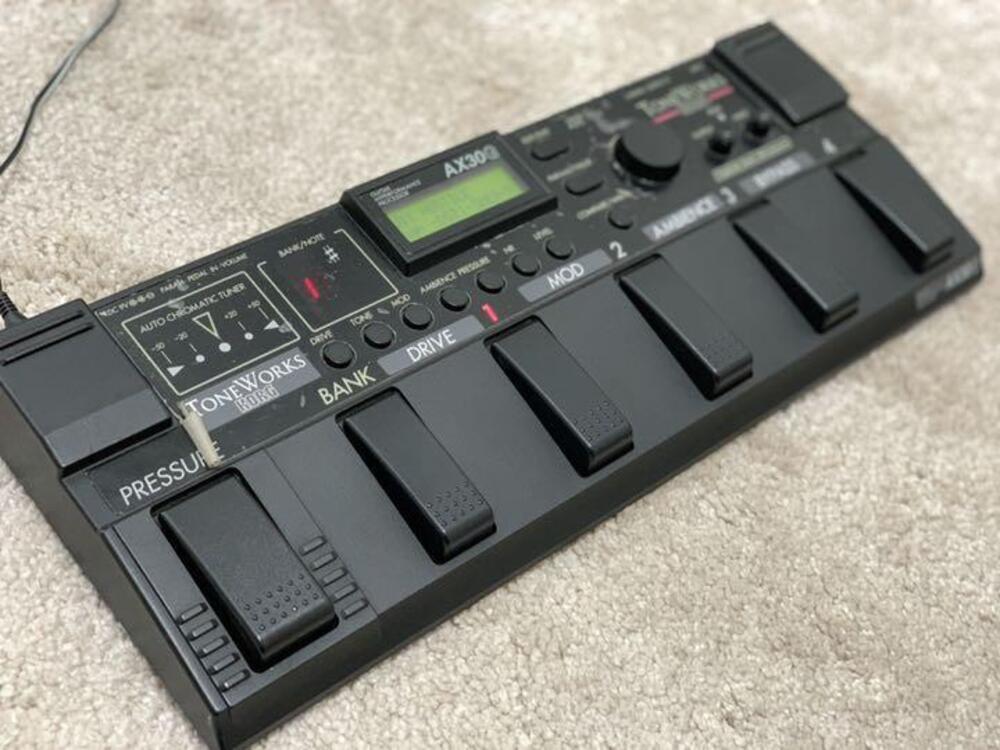 ギター用マルチエフェクター＆ボリューム/エクスプレッションペダル（KORG AX30G ＆ EXP-2） Korg ToneWorks AX30G Multi-Effects Guitar Pedal Tested Working