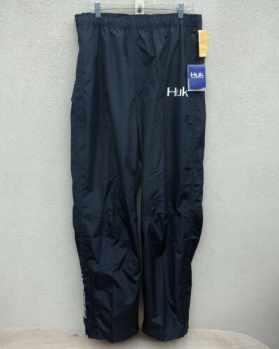 Huk CYA Rain Pants Black Packable Waterproof Windproof Fishing Men's $99 - M 2XL - Picture 1 of 10