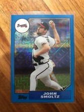 John Smoltz 2017 Topps 1987 Blue MOJO /115 Chrome REFRACTOR #87-JS Silver Pack