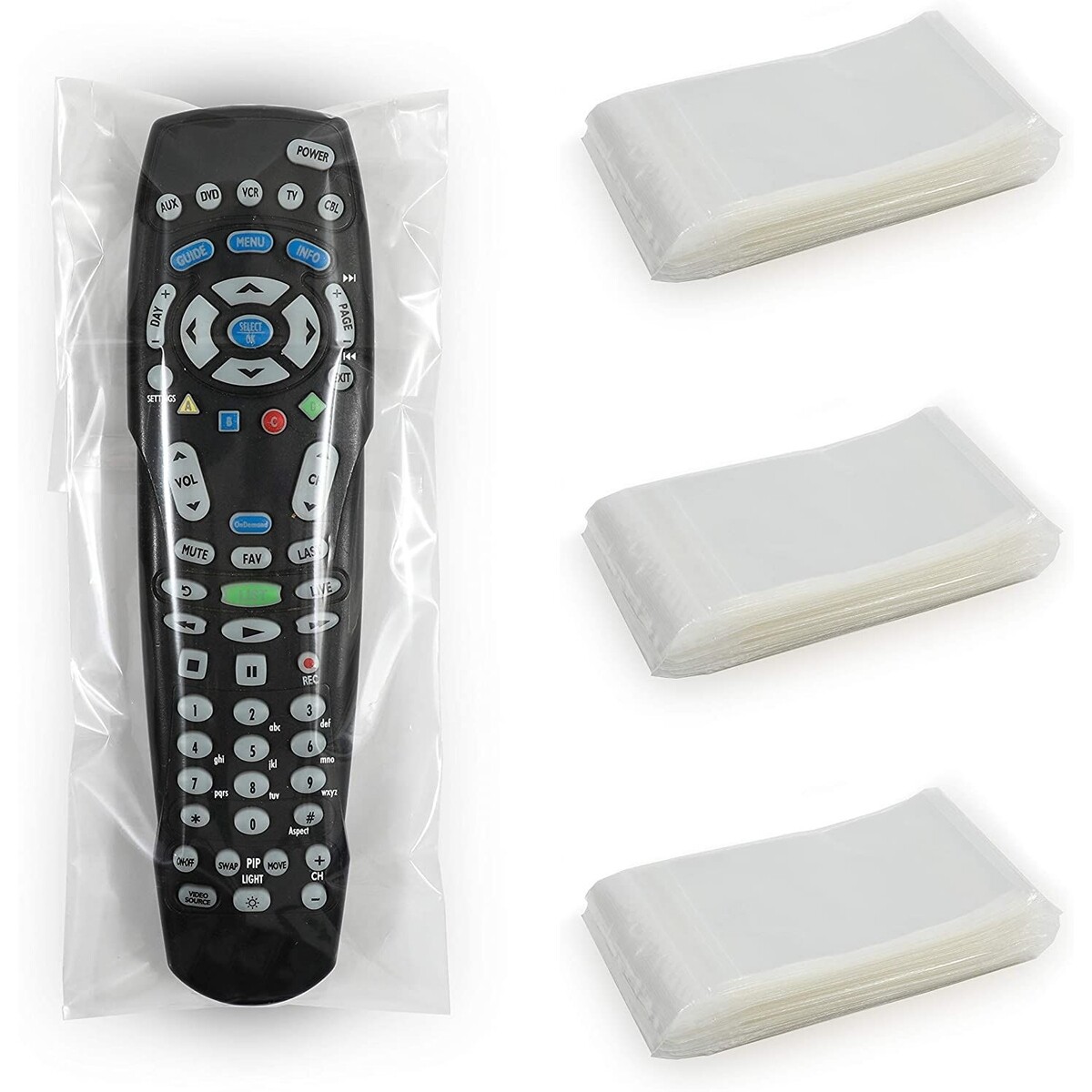 Clear TV Remote Bags x Inches, 150 Pack) Niagamas