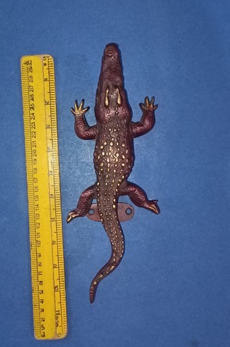 Brass Alligator Wardrobe Pull Monitor Lizard Handle Office Door Decoration HK555 - Picture 3 of 12