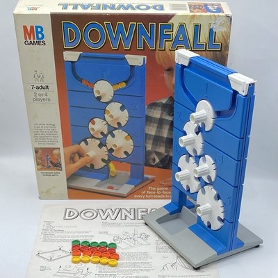 DOWNFALL Brettspiel MB Spiele komplett 1977 70er Vintage Square Box Anleitung