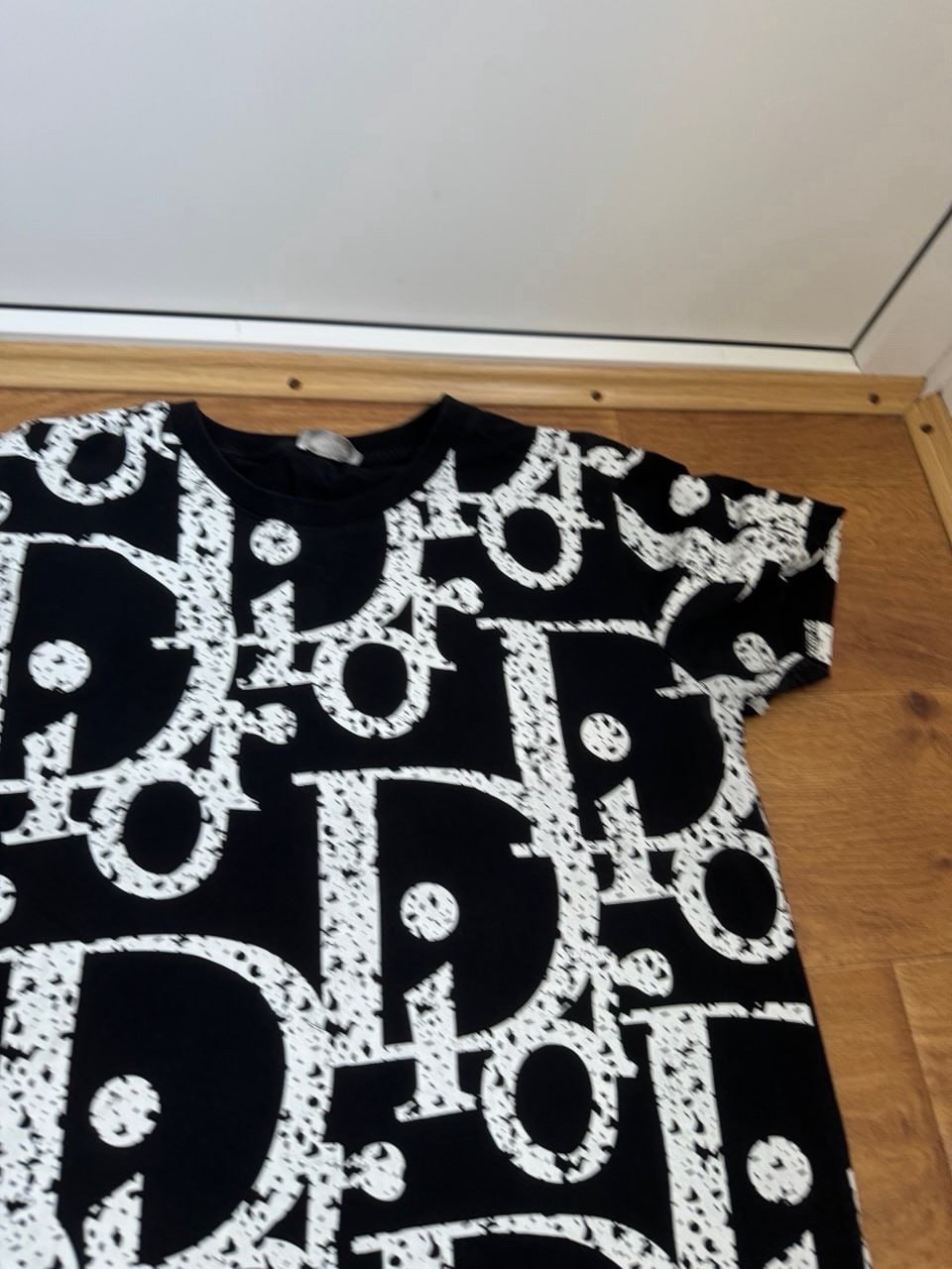 Dior Black T-Shirt Monogram Print Size M 100% Cotton Made in Italy thumbnail 3