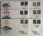 GB QEII 1968 Regional Definitives Set 6 FDC’s Relevent FDI’s