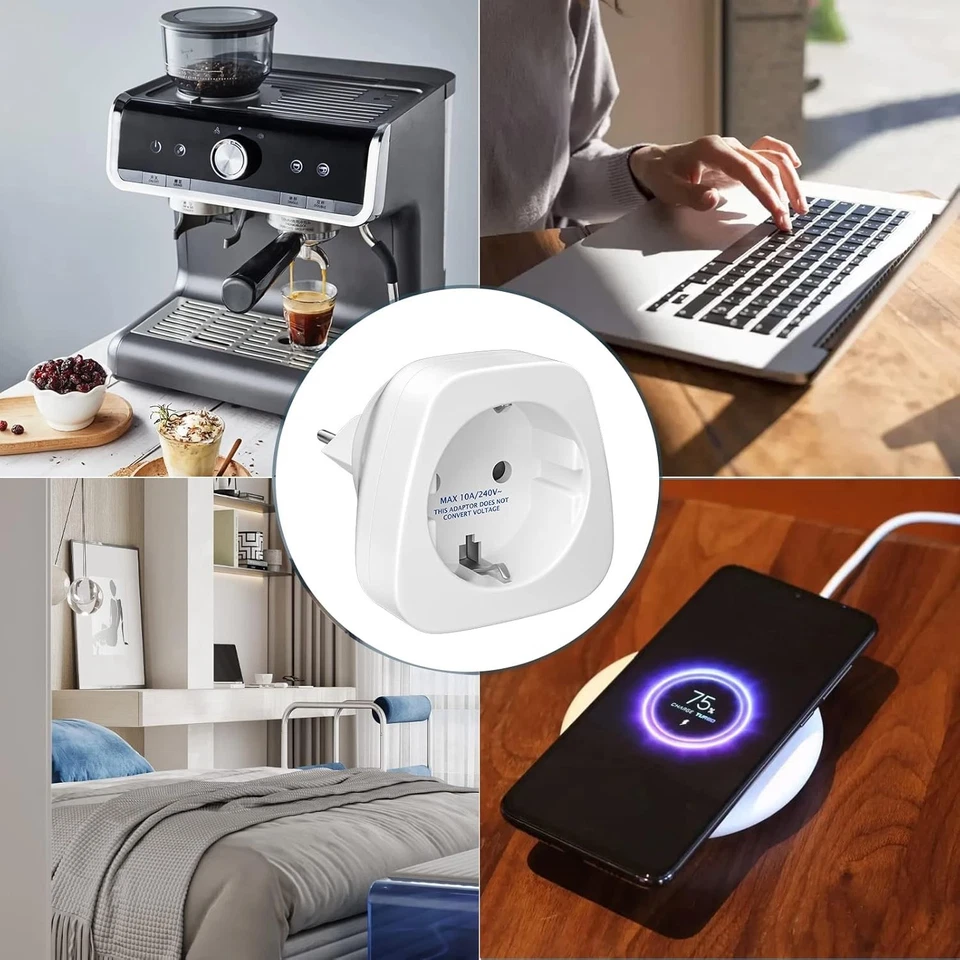 3 Stück Reiseadapter Schweiz EU - Deutschland auf Schweiz Steckdosenadapter, Sch - Bild 3 von 4