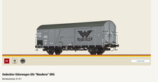 BRAWA  Nr. 50967 Gedeckter Güterwagen Gltr "Wanderer" DRG, H0 - AC - neu, OVP