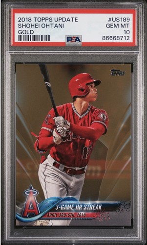 2018 SHOHEI OHTANI 🐐- Topps Update Gold Rookie - #US189 - PSA 10 Rare  Pop 78🔥