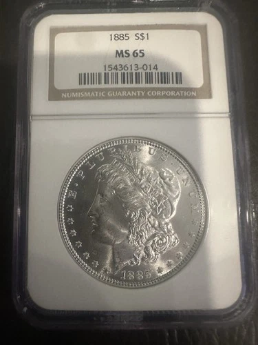 1885 Morgan San Francisco Mint! Rare NGC S $1 MS65 Silver Beautiful Toning!