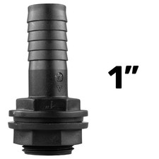 1" Water Butt/Rain Barrel Overflow Hose Tail Kit –Bulkhead Adaptor For 25mm Pipe