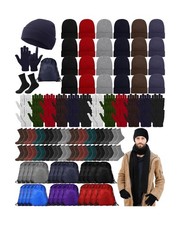 Suhine 96 Pcs Homeless Care Package Supplies Bulk Winter Beanie Hat Gloves So...