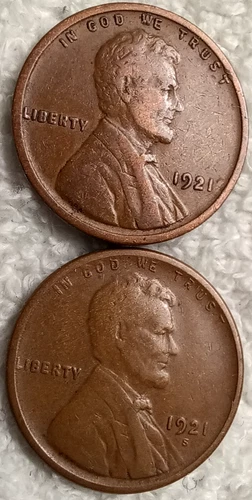 1921S 1921P - 2 Lincoln Wheat Cents-Better Date/Grade - SEE DESC Lot I