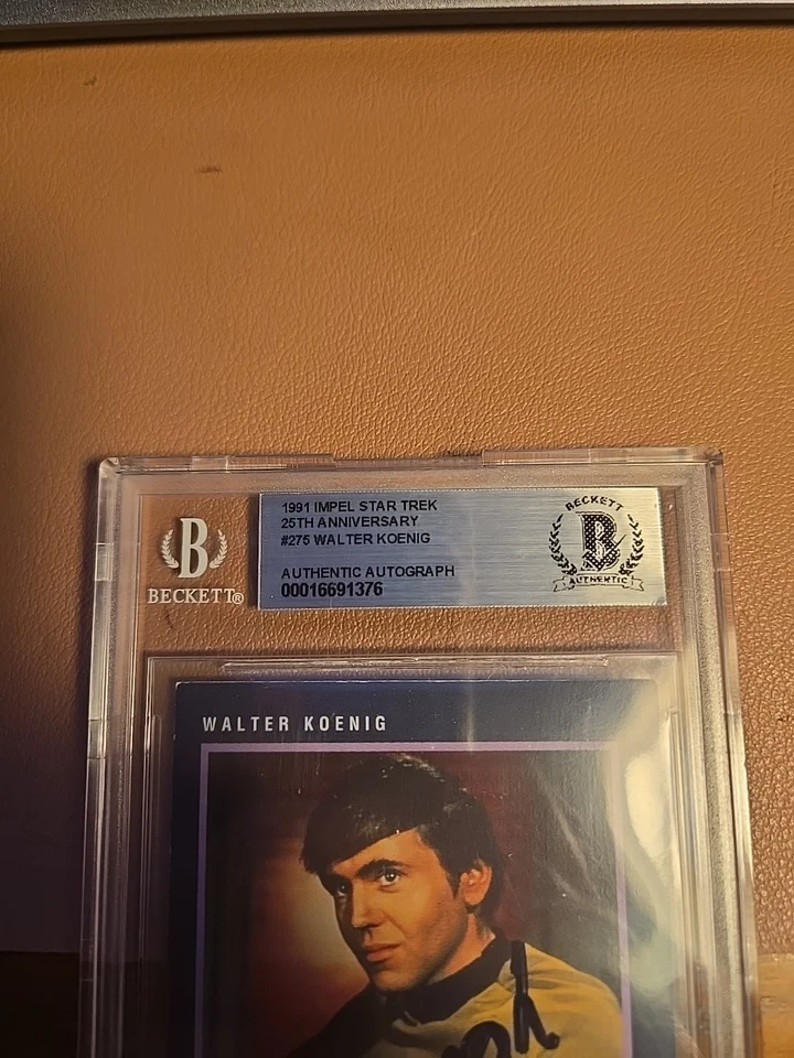 Impel Star Trek 1991 Walter Koenig Chekov #275 Bas Beckett BGS cubierta automática Foto 3 de 4