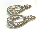 925 Sterling Mexico Dulce Ribbed Articulating Hoops 2” Large and Heavy — photo 2