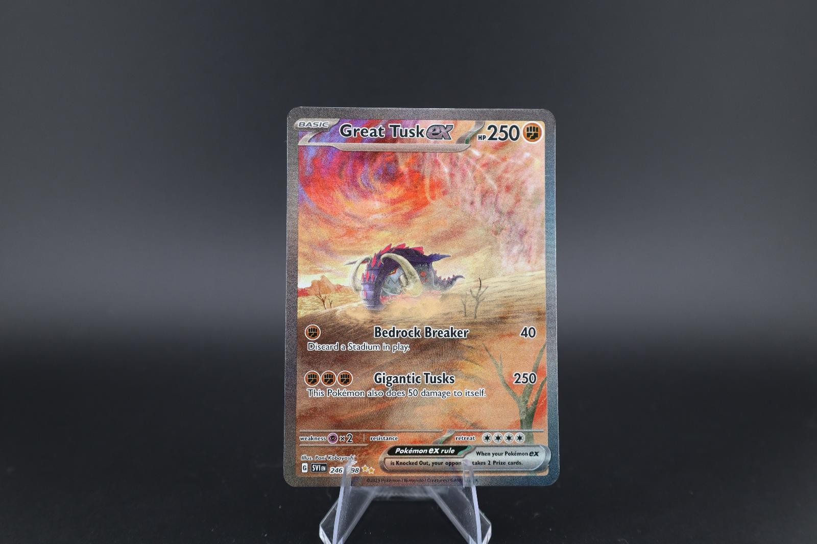 Great Tusk ex 246/198 Special Illustration Rare Scarlet & Violet Pokemon Holo NM