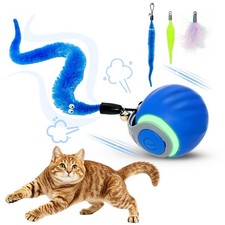 Interactive Cat Toy Ball - Automatic Moving Cat Ball for Indoor Cats with 3 T...