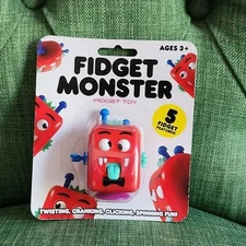 FIDGET MONSTER Toy Twist Cranks Clicks Spins Reduce Stress