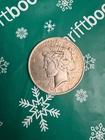 1927-P Peace Silver Dollar $1 XF Low 848k mintage, Old Graffiti on Libertys Head