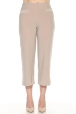 Joseph Ribkoff Pull On Cropped Wide Leg Pants Dune