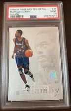 1998 Skybox Molten Metal Heavy Metal Fusion #4F Marcus Camby Knicks PSA 9 Mint