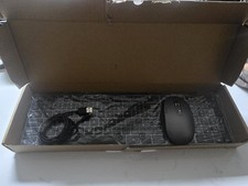 Black USB Wired Keyboard and Mouse QWERTY English Layout Bundle