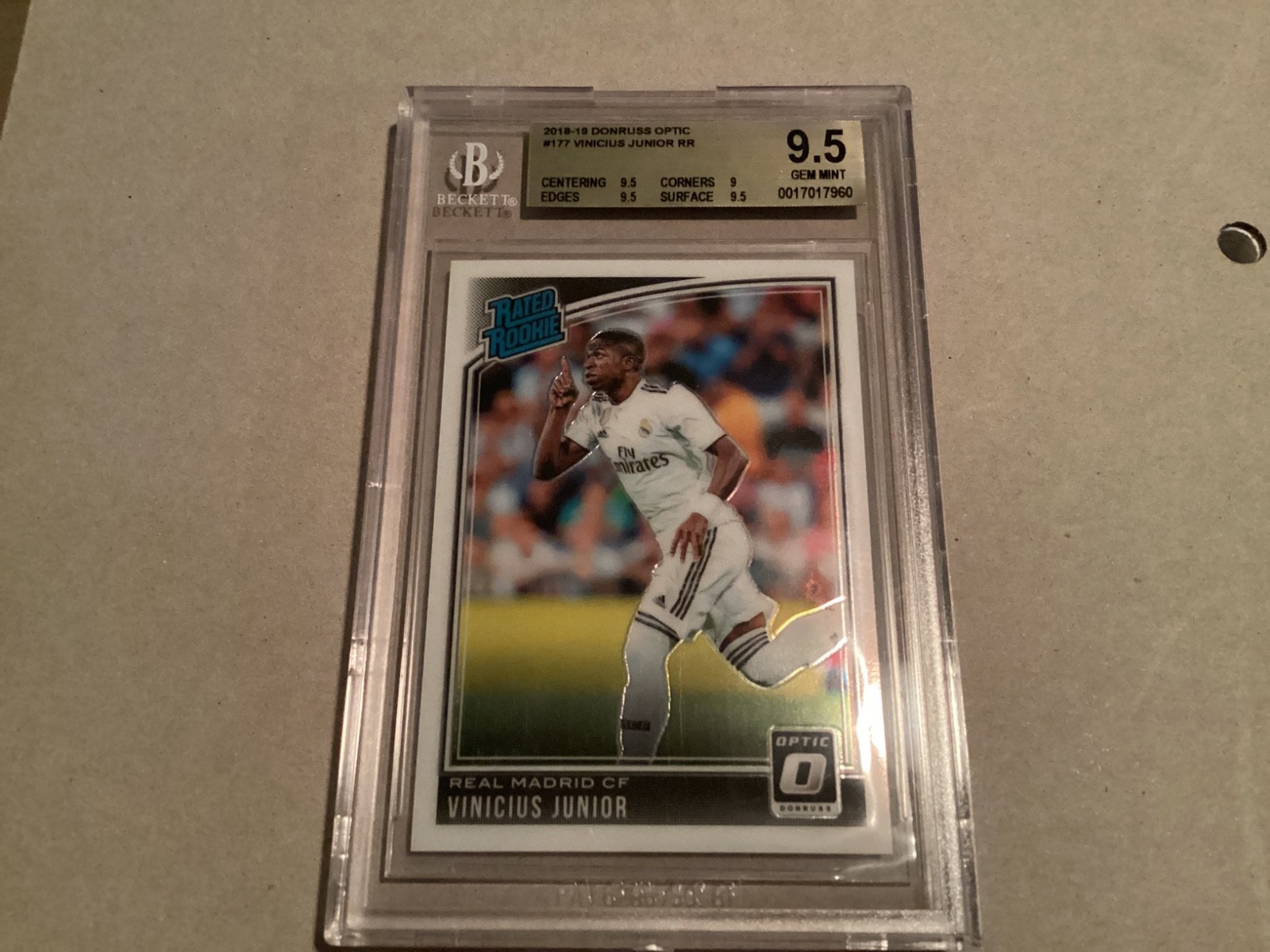 2018-19 Panini Donruss - Rated Rookie Vinicius Junior #177 Optic (RC)