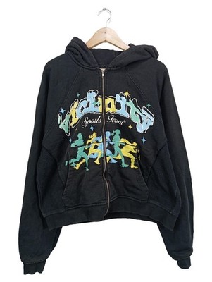 VICINITY Sweatjacke Kapuze Reißverschluss Print Gr. 38