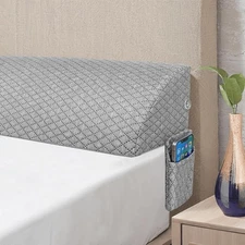 Bed Wedge Pillow Bed Gap Filler King (76"x10"x6") Memory Foam Triangle Pillow