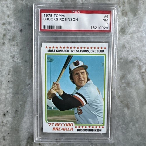 Brooks Robinson 1978 Topps Record Breaker #4 PSA 7 - Orioles HOF Graded Vintage