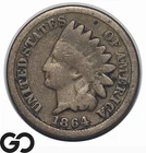 1864 Indian Head Cent Penny, Civil War Date