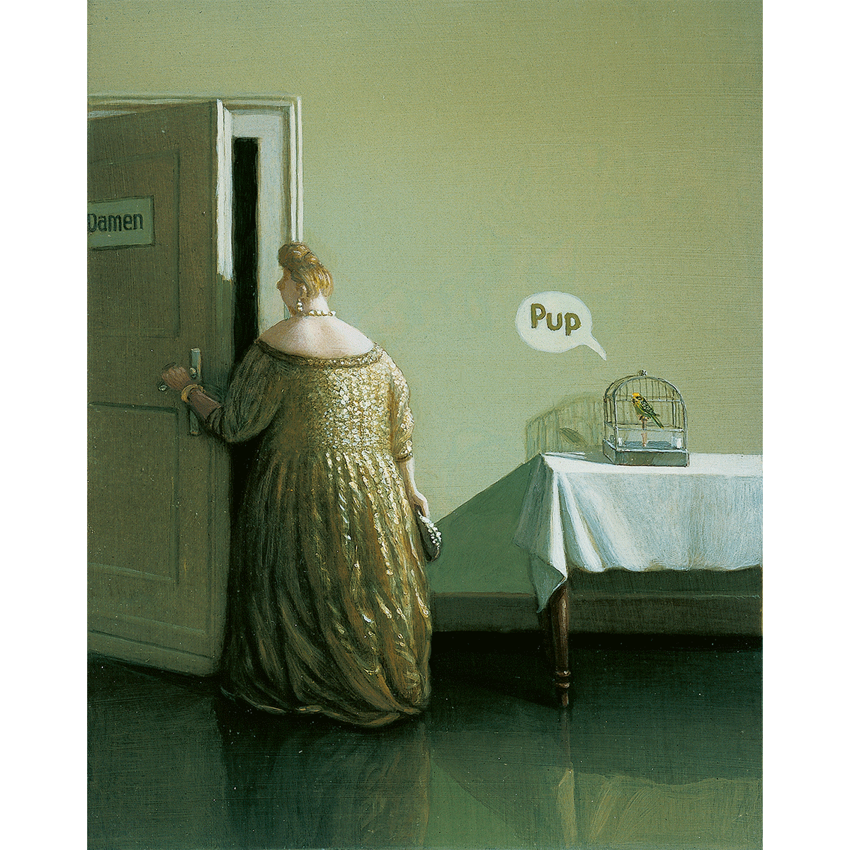 Kunstdruck A4. Michael Sowa. Pup. Signiert.