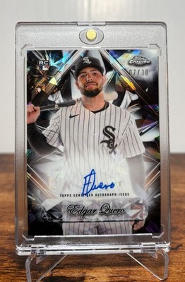 2025 Topps Chrome Sapphire Edgar Quero Black Sapphire Selections Auto 7/10