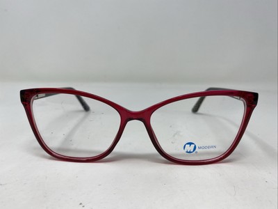 Modern Optical EFFORT CHERRY/BLACK 55-16-140 Full Rim Eyeglasses Frame  C78