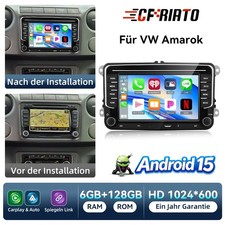 6+128GB Android 15 Autoradio Für VW Amarok 2010-2021 Apple Carplay GPS Navi WIFI