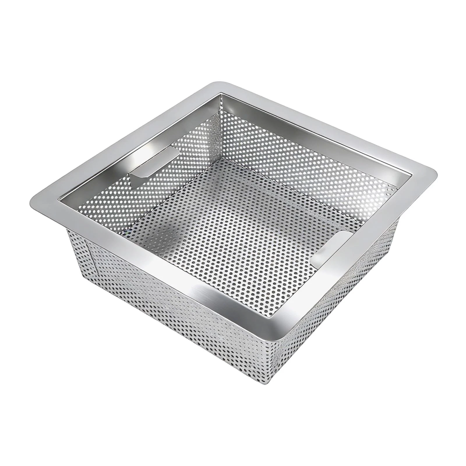 8.5 in x 8.5 in x 3 in Stainless Steel Commercial Floor Drain Strainer, Comme...