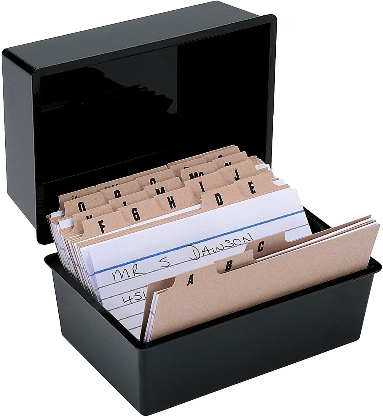 Black Card Index Box 8x5"" (203 x 127mm)