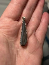 Native American Brazilian Parallax Agate Pendant Sterling Silver