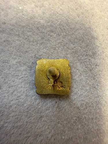 Vintage Letter SL 10K Gold Black Enamel Collectible Monogram Lapel Pin 6584 - Picture 3 of 5