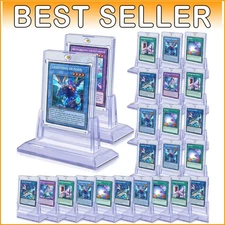 35PT Magnetic Trading Card Holders with Acrylic Stands - 2 Pack Classic Design