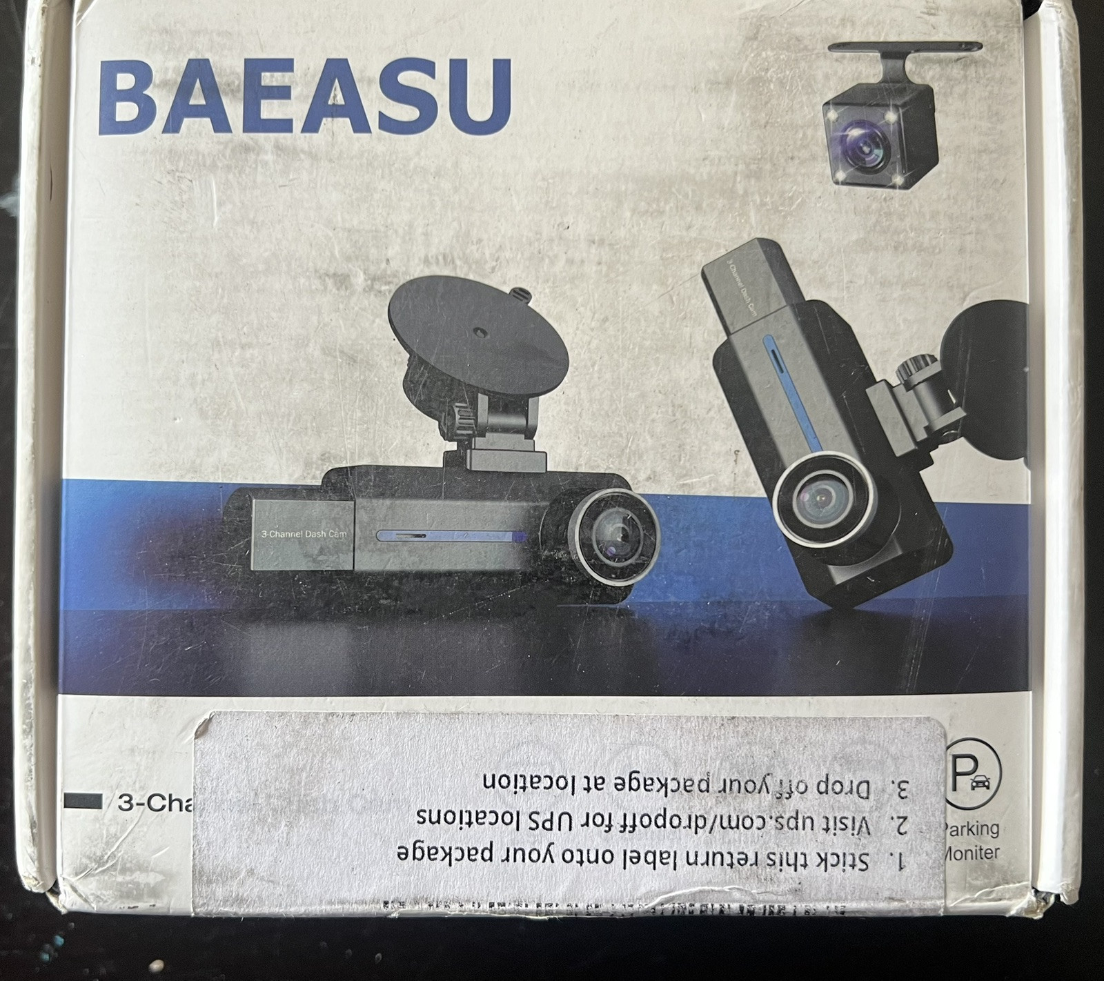 BAEASU 3-Channel Dash Cam Brand New In Original Packaging