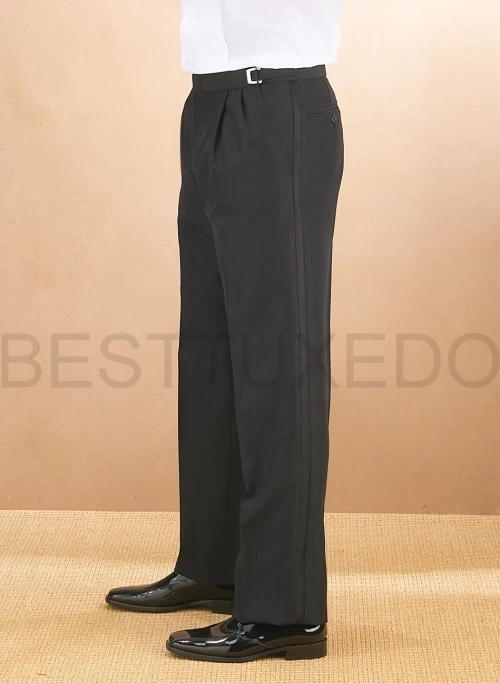 Sizes 38-64 Long. 6-Piece Complete Tuxedo Package with Blue Vest & Tie - Image 2 of 4