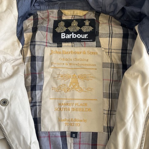 Barbour Limited Edition Tokito Summer Bicycle Full Zip Jacket Beige Size Small - Picture 10 of 12